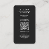 Realtor Foto EHO-Logo Schwarz Silber Moderne Visitenkarte (Rückseite)