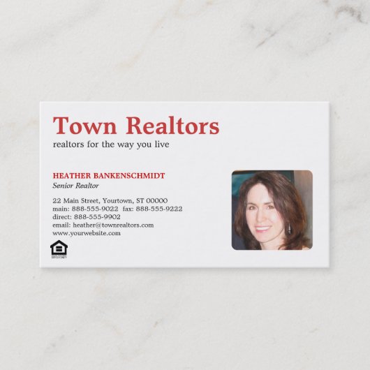 Realtor-Foto-Geschäfts-Karte Visitenkarte (Vorderseite)