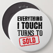 Realtor Funny Mug Business Card Button (Vorne & Hinten)