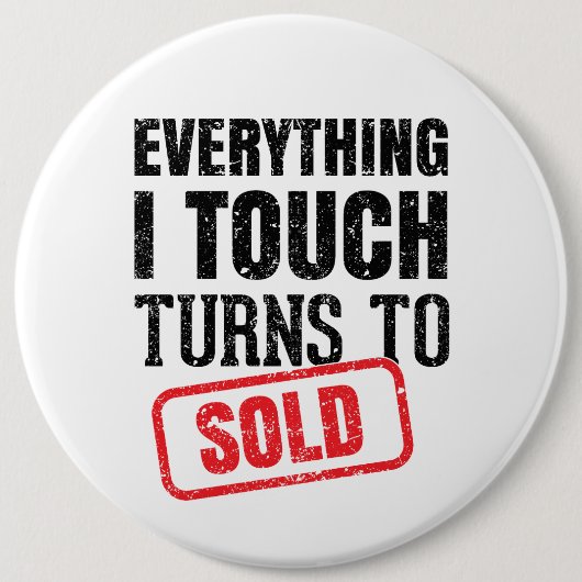 Realtor Funny Mug Business Card Button (Vorderseite)