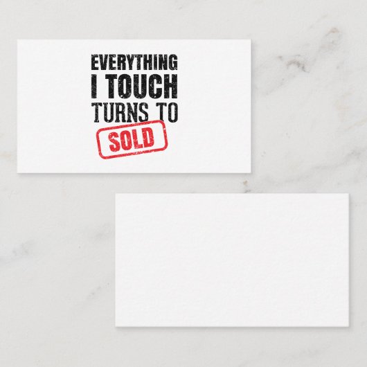 Realtor Funny Mug Visitenkarte (Vorne/Hinten)