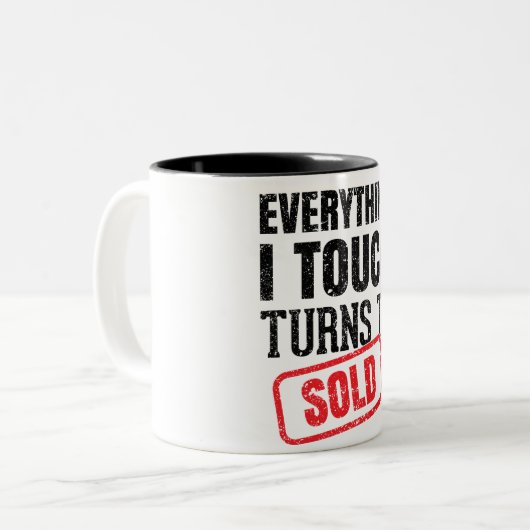 Realtor Funny Mug Zweifarbige Tasse (Vorderseite Links)