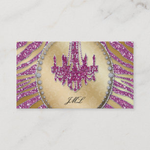 Realtor-Geschäfts-Kartezebra-Glitzer-Leuchter Visitenkarte