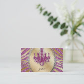 Realtor-Geschäfts-Kartezebra-Glitzer-Leuchter Visitenkarte (Stehend Vorderseite)