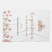 Realtor Glückwunsch Personalisierte Blume Geschirrtuch (Horizontal)