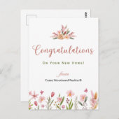 Realtor Glückwunsch Personalisierte Blume Postkarte (Vorne/Hinten)