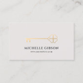 Realtor Gold Key Hypothekenmakler Beruflich Visitenkarte (Vorderseite)