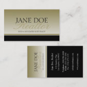 Realtor-Goldskript verblassen wirklicher Visitenkarte (Vorne/Hinten)