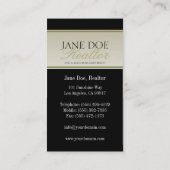 Realtor-Goldskript verblassen wirklicher Visitenkarte (Rückseite)