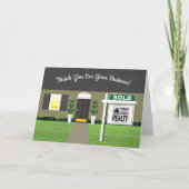 Realtor Grey House Sold - Dankeschön-Karte Dankeskarte (Vorderseite)