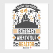 Realtor Halloween - Real Anwesen Agent Broker Aufkleber (Blatt)