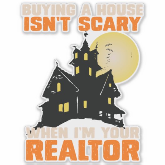 Realtor Halloween Real Anwesen Agent & Broker Funn Aufkleber (Vorderseite)