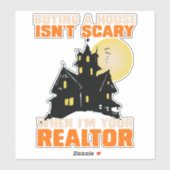 Realtor Halloween Real Anwesen Agent & Broker Funn Aufkleber (Blatt)