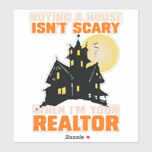 Realtor Halloween Real Anwesen Agent & Broker Funn Aufkleber (Blatt)