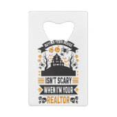 Realtor Halloween - Real Anwesen Agent Broker Geldbeutel Flaschenöffner (Rückseite)