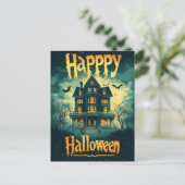 Realtor Halloween Spuk Hauswerbung Feiertagspostkarte (Stehend Vorderseite)