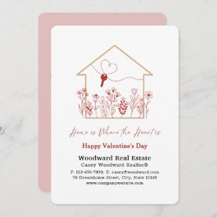 Realtor Happy Valentine's Day   Zuhause ist das He Karte