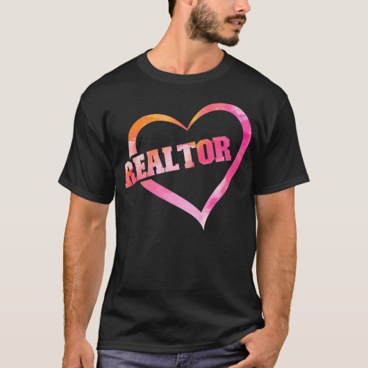 Realtor Heart Wassercolor T-Shirt (Vorderseite)