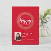 Realtor Holidays Weihnachten Postcard Modern Minim (Stehend Vorderseite)