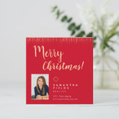 Realtor Holidays Weihnachten Postcard Modern Minim (Stehend Vorderseite)