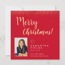 Realtor Holidays Weihnachten Postcard Modern Minim