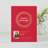 Realtor Holidays Weihnachten Postcard Modern Minim (Stehend Vorderseite)