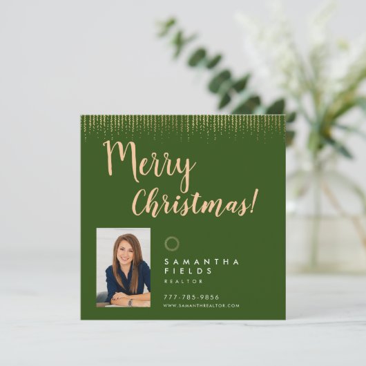 Realtor Holidays Weihnachten Postcard Modern Minim (Stehend Vorderseite)