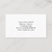 Realtor | House Roof | Schwarzleder Visitenkarte (Rückseite)