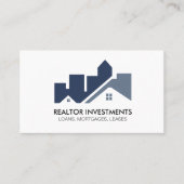 Realtor Houses and Gebäude Logo Visitenkarte (Vorderseite)