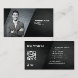 Realtor, Immobilieninvestor, Black Metallic Visitenkarte