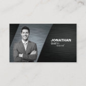 Realtor, Immobilieninvestor, Black Metallic Visitenkarte (Vorderseite)