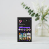 Realtor Instagram Real Anwesen Agent Violet QR Cod Visitenkarte (Stehend Vorderseite)