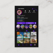 Realtor Instagram Real Anwesen Agent Violet QR Cod Visitenkarte (Vorderseite)