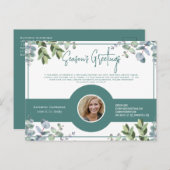 Realtor/Insurance Winter Foliage Holiday Postcard Postkarte (Vorne/Hinten)