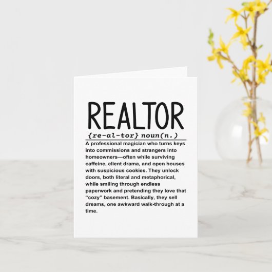 Realtor Karte (Gelbe Blume)