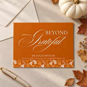 Realtor-Kunden-Thanksgiving Elegante Foto Feiertagspostkarte