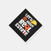 Realtor Lasse Taco über reales Anwesen Serviette (Ecke)