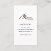 Realtor-Logo | Geschäftsfrau lächelt Visitenkarte (Rückseite)