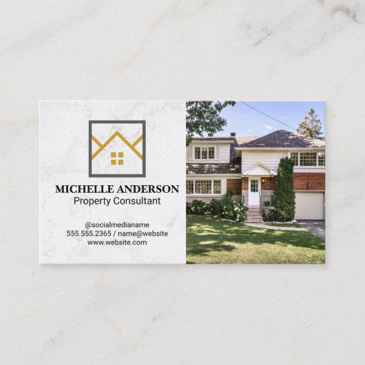 Realtor-Logo | Wohnhaus Visitenkarte (Vorderseite)