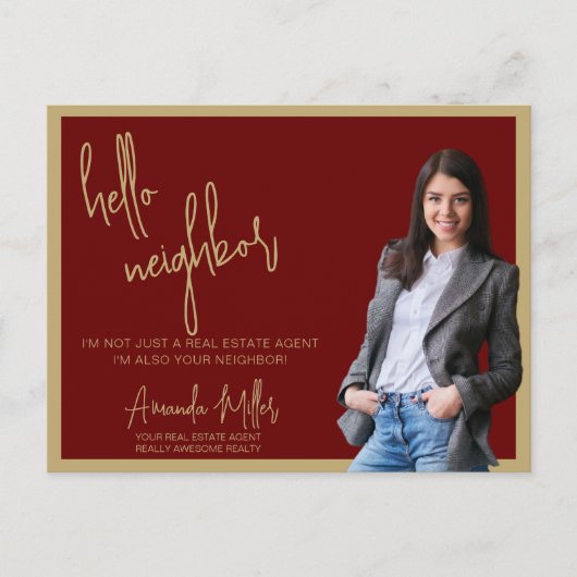 Realtor Mailer Real Anwesen Marketing Farm Hallo Postkarte (Vorderseite)