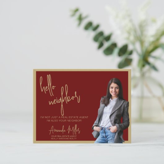 Realtor Mailer Real Anwesen Marketing Farm Hallo Postkarte (Stehend Vorderseite)