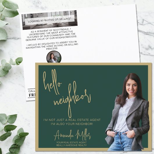 Realtor Mailer Real Anwesen Marketing Farm Hallo Postkarte