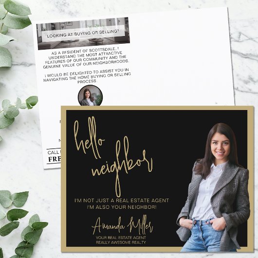 Realtor Mailer Real Anwesen Marketing Farm Hallo Postkarte