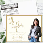 Realtor Mailer Real Anwesen Marketing Farm Hallo Postkarte<br><div class="desc">Die Realtor Mailer Real Anwesen Marketing Farm Hello Postcard, ein Premium-Tool, mit dem Sie Ihr echtes Anwesen Marketing verbessern und die Verbindungen zur Community fördern können. Diese elegante Postkarte mit einem auffallenden marineblauen Blau- und Goldfarbschema ist darauf zugeschnitten, Aufmerksamkeit zu erlangen und Professionalität zu vermitteln. Diese Postkarte ist perfekt für...</div>
