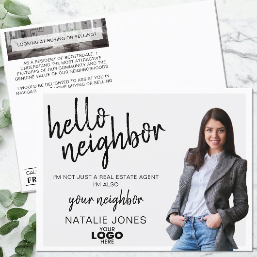 Realtor Mailer Real Anwesen Marketing Logo Farm Postkarte