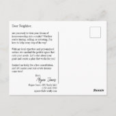 Realtor Mailer Real Anwesen Marketing Postkarte (Rückseite)