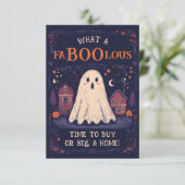 Realtor Marketing Halloween Einladung (Stehend Vorderseite)