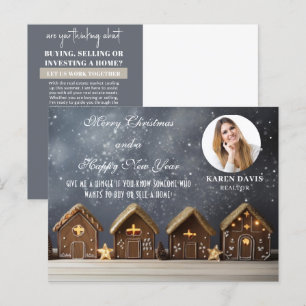 Realtor Marketing Weihnachtsfeiertag Postkarte