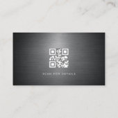 Realtor Metallic QR Code Visitenkarte (Rückseite)