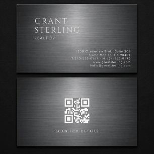 Realtor Metallic QR Code Visitenkarte